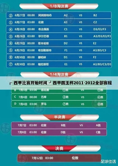 2014西甲国王杯赛程 详细赛程安排