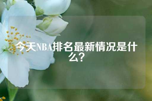 今天NBA排名最新情况是什么？