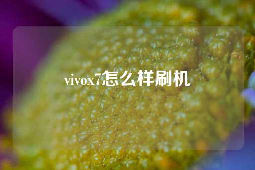 vivox7怎么样刷机